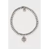 Silver beaded bracelet