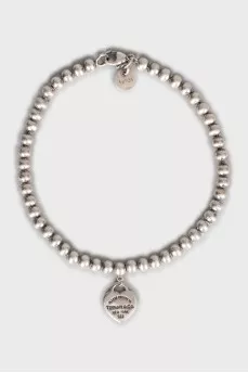 Silver beaded bracelet