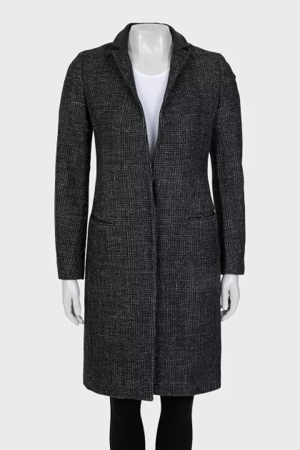Gray coat with button