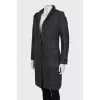 Gray coat with button