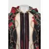 Floral print zip up jacket