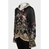 Blouse with beaded buttons