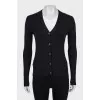 Cashmere and silk button down jumper