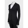 Cashmere and silk button down jumper