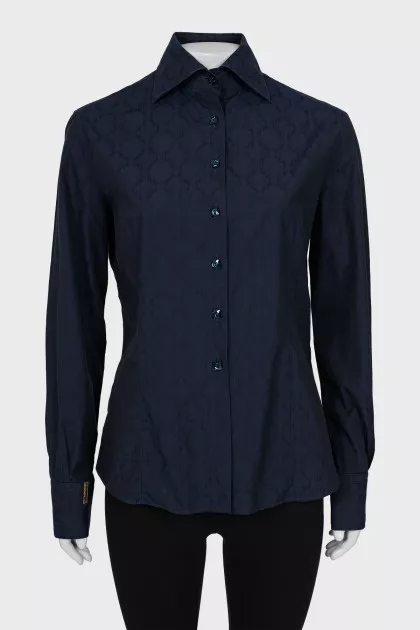 Square button shirt