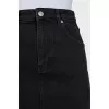 Black denim skirt