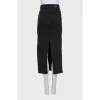 Black denim skirt