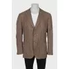 Men's jacket with brooch