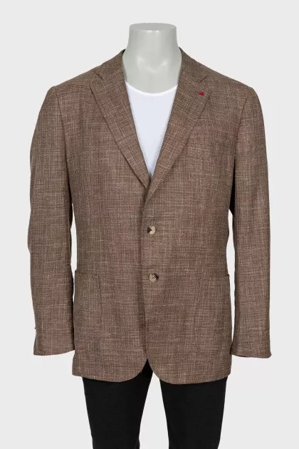 Men's jacket with brooch
