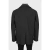 Men's double-breasted coat in gray