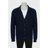 Men's blue cardigan
