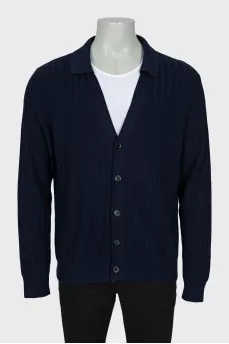 Men's blue cardigan