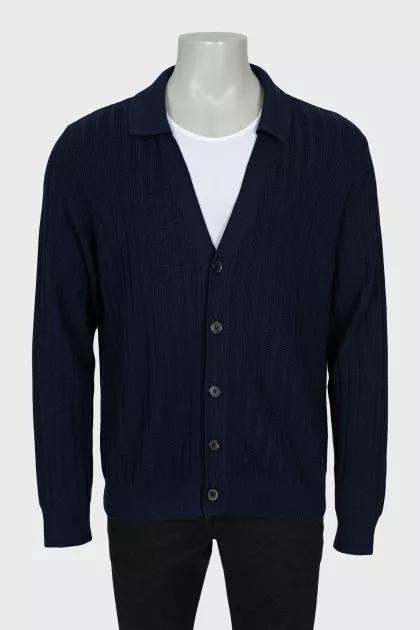 Men's blue cardigan
