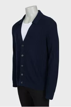 Men's blue cardigan