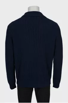 Men's blue cardigan