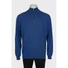 Men's cashmere jumper with zip