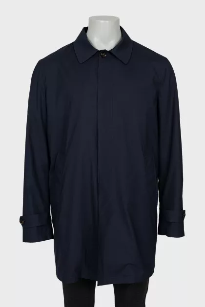 Men's coat made of wool and silk
