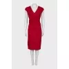 Red dress with side zipper