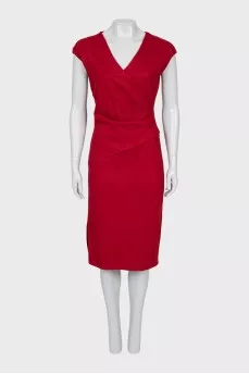 Red dress with side zipper