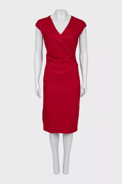 Red dress with side zipper