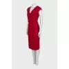 Red dress with side zipper