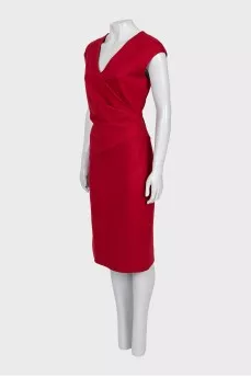 Red dress with side zipper