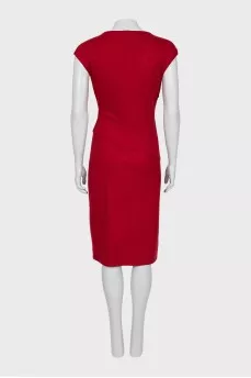 Red dress with side zipper