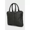 Woven leather bag