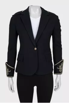 Jacket with ornament on cuffs