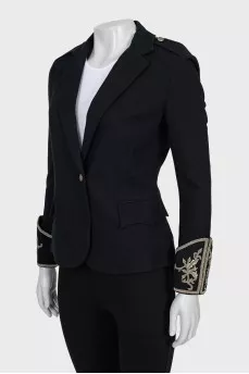 Jacket with ornament on cuffs
