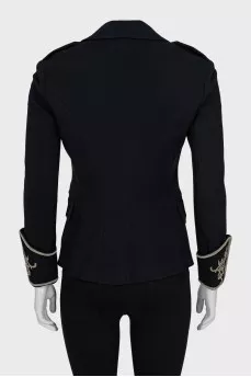 Jacket with ornament on cuffs
