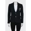 Jacket with signature embroidery