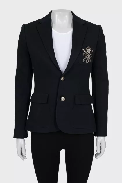 Jacket with signature embroidery