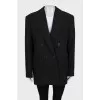 Black double-breasted jacket
