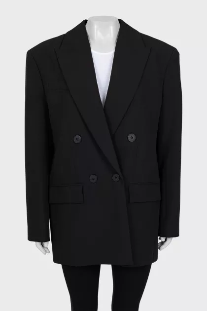 Black double-breasted jacket