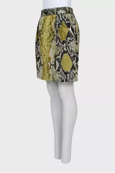Snake print skirt