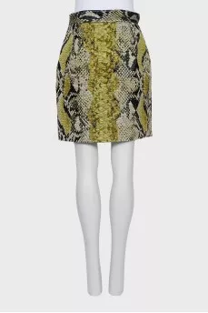 Snake print skirt