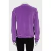 Purple sweatshirt with embroidery