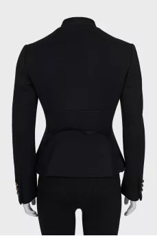 Wool jacket with gold fittings