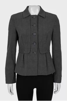 Fitted checkered jacket