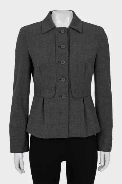 Fitted checkered jacket