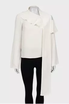 White one shoulder blouse
