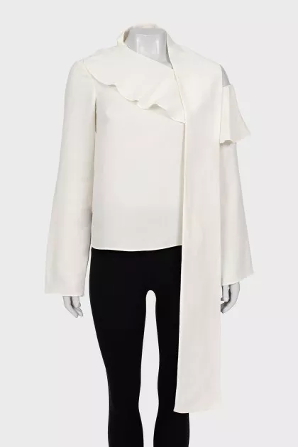White one shoulder blouse