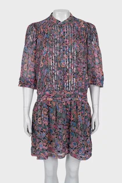Dress decorated with sequins