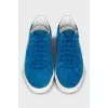 Men's blue suede sneakers