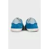 Men's blue suede sneakers