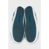 Men's blue suede sneakers