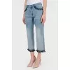 Blue jeans with black trim with tag