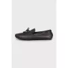 Men's brown leather loafers