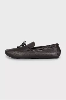 Men's brown leather loafers